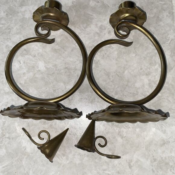 Vintage Gregorian Copper Hammered Candlestick Holders With Snuffers. USA. Boho. - Picture 5 of 8